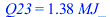 Q23 = `+`(`*`(1.376065505, `*`(MJ_)))