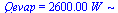 Qevap = `+`(`*`(0.26e4, `*`(W_)))