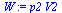 `:=`(W, `*`(p2, `*`(V2)))
