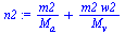 `+`(`/`(`*`(m2), `*`(M[a])), `/`(`*`(m2, `*`(w2)), `*`(M[v])))