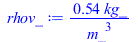`+`(`/`(`*`(.5428921817, `*`(kg_)), `*`(`^`(m_, 3))))