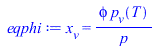 x[v] = `/`(`*`(phi, `*`(p[v](T))), `*`(p))