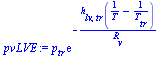 `*`(p[tr], `*`(exp(`+`(`-`(`/`(`*`(h[lv, tr], `*`(`+`(`/`(1, `*`(T)), `-`(`/`(1, `*`(T[tr])))))), `*`(R[v])))))))