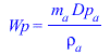 Wp = `/`(`*`(m[a], `*`(Dp[a])), `*`(rho[a]))