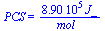PCS = `+`(`/`(`*`(0.890e6, `*`(J_)), `*`(mol_)))