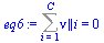 Sum(nu || i, i = 1 .. C) = 0