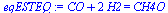 `+`(CO, `*`(2, `*`(H2))) = CH4O