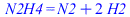 N2H4 = `+`(N2, `*`(2, `*`(H2)))