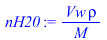 `/`(`*`(Vw, `*`(rho)), `*`(M))