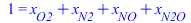 1 = `+`(x[O2], x[N2], x[NO], x[N2O])