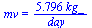 mv = `+`(`/`(`*`(5.796, `*`(kg_)), `*`(day_)))