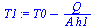 `+`(T0, `-`(`/`(`*`(Q), `*`(A, `*`(h1)))))