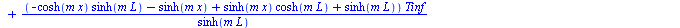 T(x) = `+`(`/`(`*`(`+`(`*`(cosh(`*`(m, `*`(x))), `*`(sinh(`*`(m, `*`(L))))), `-`(`*`(sinh(`*`(m, `*`(x))), `*`(cosh(`*`(m, `*`(L))))))), `*`(T0)), `*`(sinh(`*`(m, `*`(L))))), `/`(`*`(sinh(`*`(m, `*`(x...