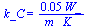 k_C = `+`(`/`(`*`(0.5e-1, `*`(W_)), `*`(m_, `*`(K_))))