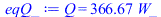 Q = `+`(`*`(366.6727038, `*`(W_)))