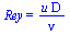 Rey = `/`(`*`(u, `*`(D)), `*`(nu))