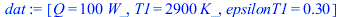 [Q = `+`(`*`(100, `*`(W_))), T1 = `+`(`*`(2900, `*`(K_))), epsilonT1 = .3]