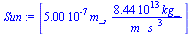 [`+`(`*`(0.4995862069e-6, `*`(m_))), `+`(`/`(`*`(0.8441527657e14, `*`(kg_)), `*`(m_, `*`(`^`(s_, 3)))))]