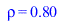 rho = .8