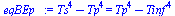 `+`(`*`(`^`(Ts, 4)), `-`(`*`(`^`(Tp, 4)))) = `+`(`*`(`^`(Tp, 4)), `-`(`*`(`^`(Tinf, 4))))