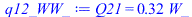 Q21 = `+`(`*`(.3206966691, `*`(W_)))