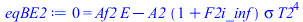 0 = `+`(`*`(Af2, `*`(E)), `-`(`*`(A2, `*`(`+`(1, F2i_inf), `*`(sigma, `*`(`^`(T2, 4)))))))