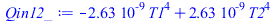 `+`(`-`(`*`(0.2625376409e-8, `*`(`^`(T1, 4)))), `*`(0.2625376409e-8, `*`(`^`(T2, 4))))