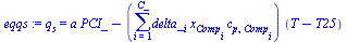 q[s] = `+`(`*`(a, `*`(PCI_)), `-`(`*`(sum(`*`(delta_[i], `*`(x[Comp[i]], `*`(c[p, Comp[i]]))), i = 1 .. C_), `*`(`+`(T, `-`(T25))))))