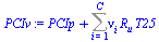`+`(PCIp, Sum(`*`(nu[i], `*`(R[u], `*`(T25))), i = 1 .. C))