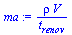 `/`(`*`(rho, `*`(V)), `*`(t[renov]))