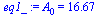 A[0] = 16.67