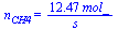 n[CH4] = `+`(`/`(`*`(12.47, `*`(mol_)), `*`(s_)))
