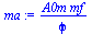 `/`(`*`(A0m, `*`(mf)), `*`(phi))