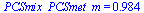 PCSmix_PCSmet_m = .984