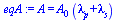 A = `*`(A[0], `*`(`+`(lambda[p], lambda[s])))