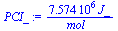 `+`(`/`(`*`(0.7574e7, `*`(J_)), `*`(mol_)))