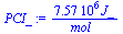 `+`(`/`(`*`(7574900.00, `*`(J_)), `*`(mol_)))