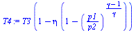 `*`(T3, `*`(`+`(1, `-`(`*`(eta, `*`(`+`(1, `-`(`^`(`/`(`*`(p1), `*`(p2)), `/`(`*`(`+`(gamma, `-`(1))), `*`(gamma)))))))))))
