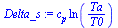 `*`(c[p], `*`(ln(`/`(`*`(Ta), `*`(T0)))))