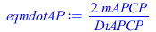 `+`(`/`(`*`(2, `*`(mAPCP)), `*`(DtAPCP)))