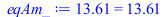 13.60806909 = 13.60806909