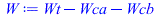 `+`(Wt, `-`(Wca), `-`(Wcb))