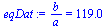 `/`(`*`(b), `*`(a)) = 119.0