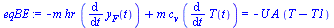 `+`(`-`(`*`(m, `*`(hr, `*`(diff(y[F](t), t))))), `*`(m, `*`(c[v], `*`(diff(T(t), t))))) = `+`(`-`(`*`(U, `*`(A, `*`(`+`(T, `-`(T1)))))))