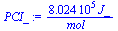 `+`(`/`(`*`(0.8024e6, `*`(J_)), `*`(mol_)))
