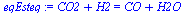 `+`(CO2, H2) = `+`(CO, H2O)