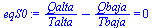 `+`(`/`(`*`(Qalta), `*`(Talta)), `-`(`/`(`*`(Qbaja), `*`(Tbaja)))) = 0