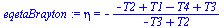 eta = `+`(`-`(`/`(`*`(`+`(`-`(T2), T1, `-`(T4), T3)), `*`(`+`(`-`(T3), T2)))))