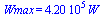 Wmax = `+`(`*`(0.42e6, `*`(W_)))