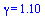 gamma = 1.0997767803566713871